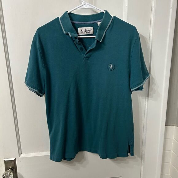 Original Penguin Other - Original Penguin Men's Teal Polo Shirt